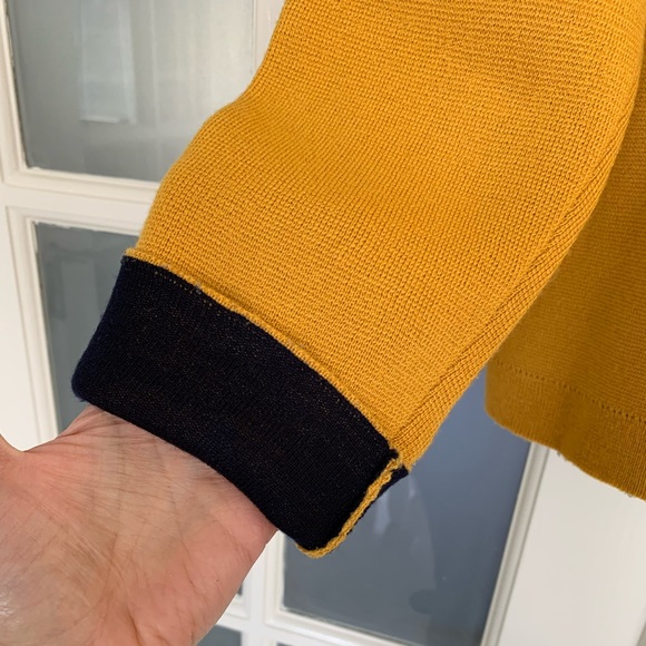 Merino double faced wool jumper, golden sun - Picture 6 of 10